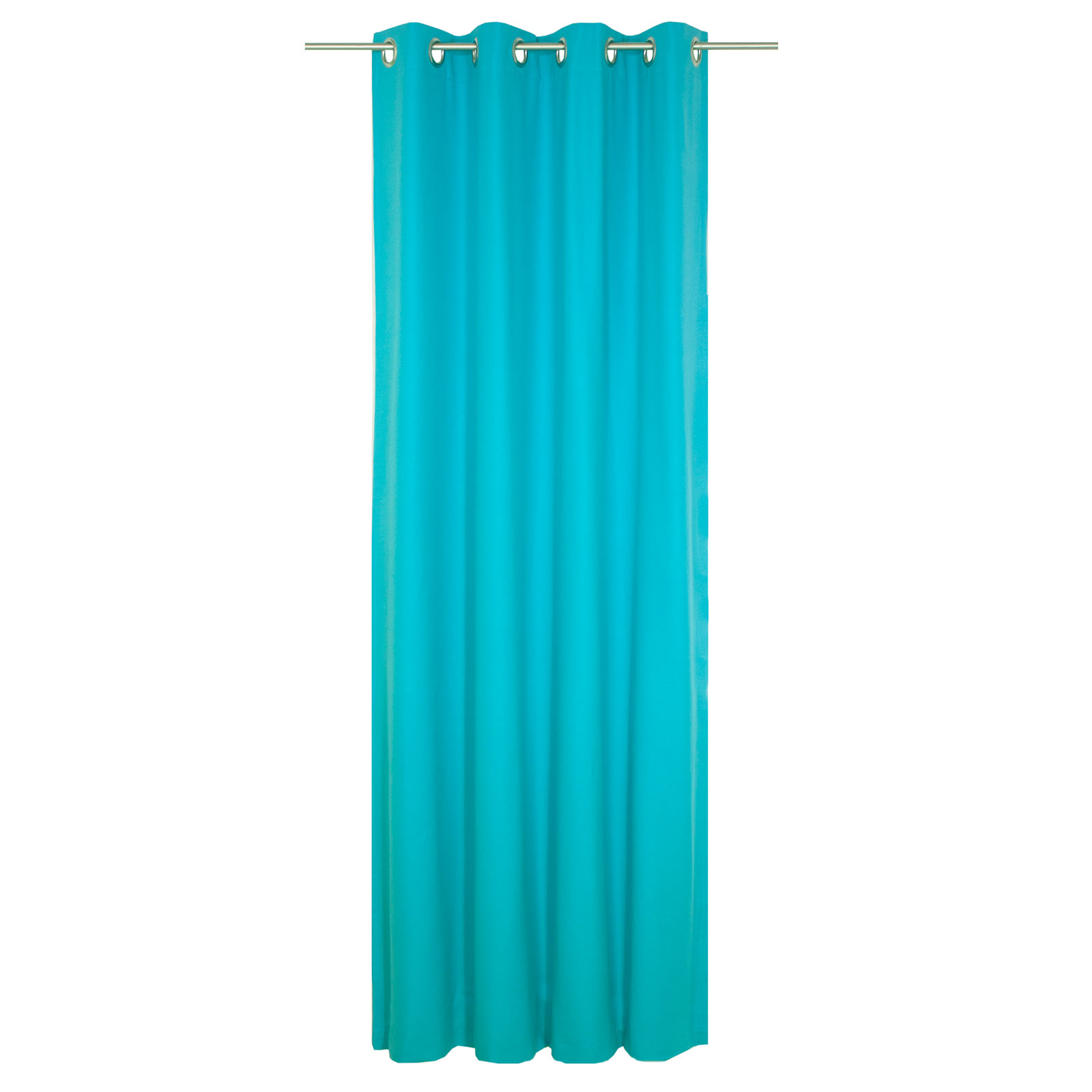 Ösenvorhang WIRTHNATUR - türkis - 1-lagig - 130x145 cm