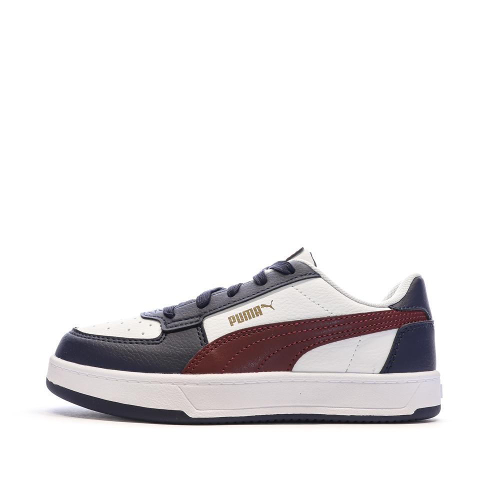 Puma Baskets Blanches/Bordeaux/Noires Garçon Puma Caven