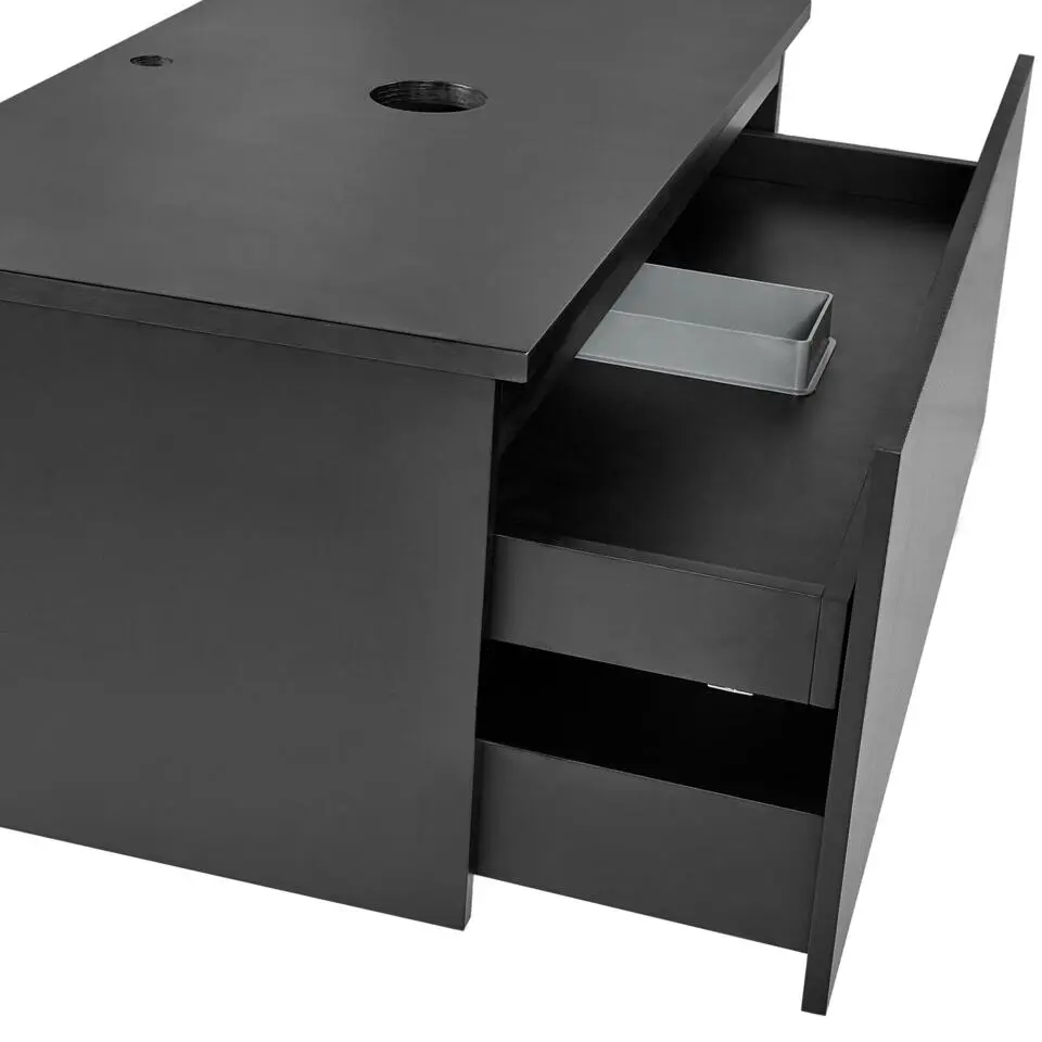 ALZIRA - Badkamermeubel - Zwart - 80 x 52 cm - Hout