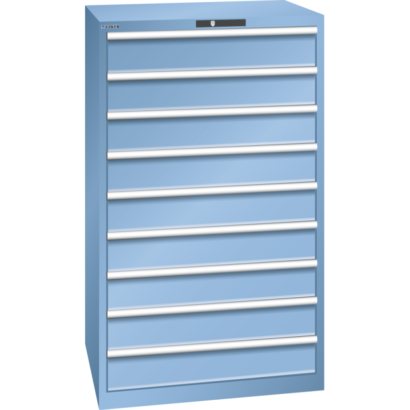 Armoire à tiroirs Lista 45 x 36E  H 145 x L 87 x P 72,5 cm 9 tiroirs Key Lock