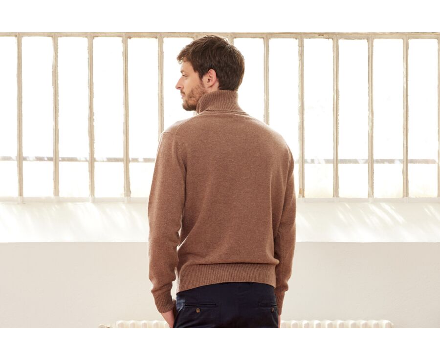 Pull col roulé homme Marron Chiné - KENNERIC
