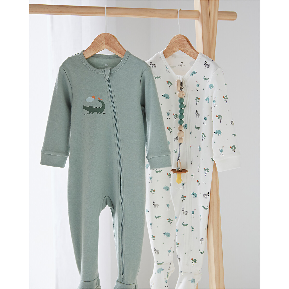 COLEÇÃO LA REDOUTE<br>Conjunto de 2 pijamas de algodão