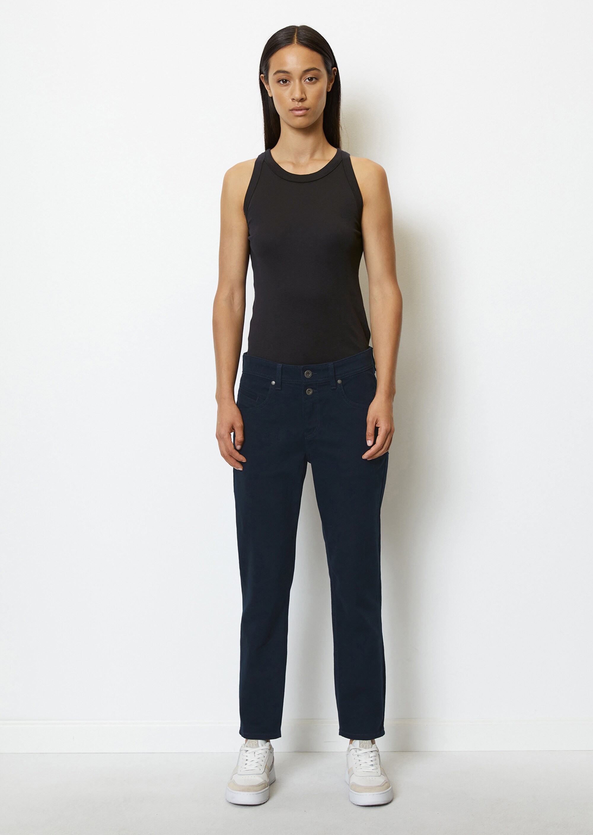 Boyfriend Pants Modell THEDA cropped aus Organic Cotton Stretch
