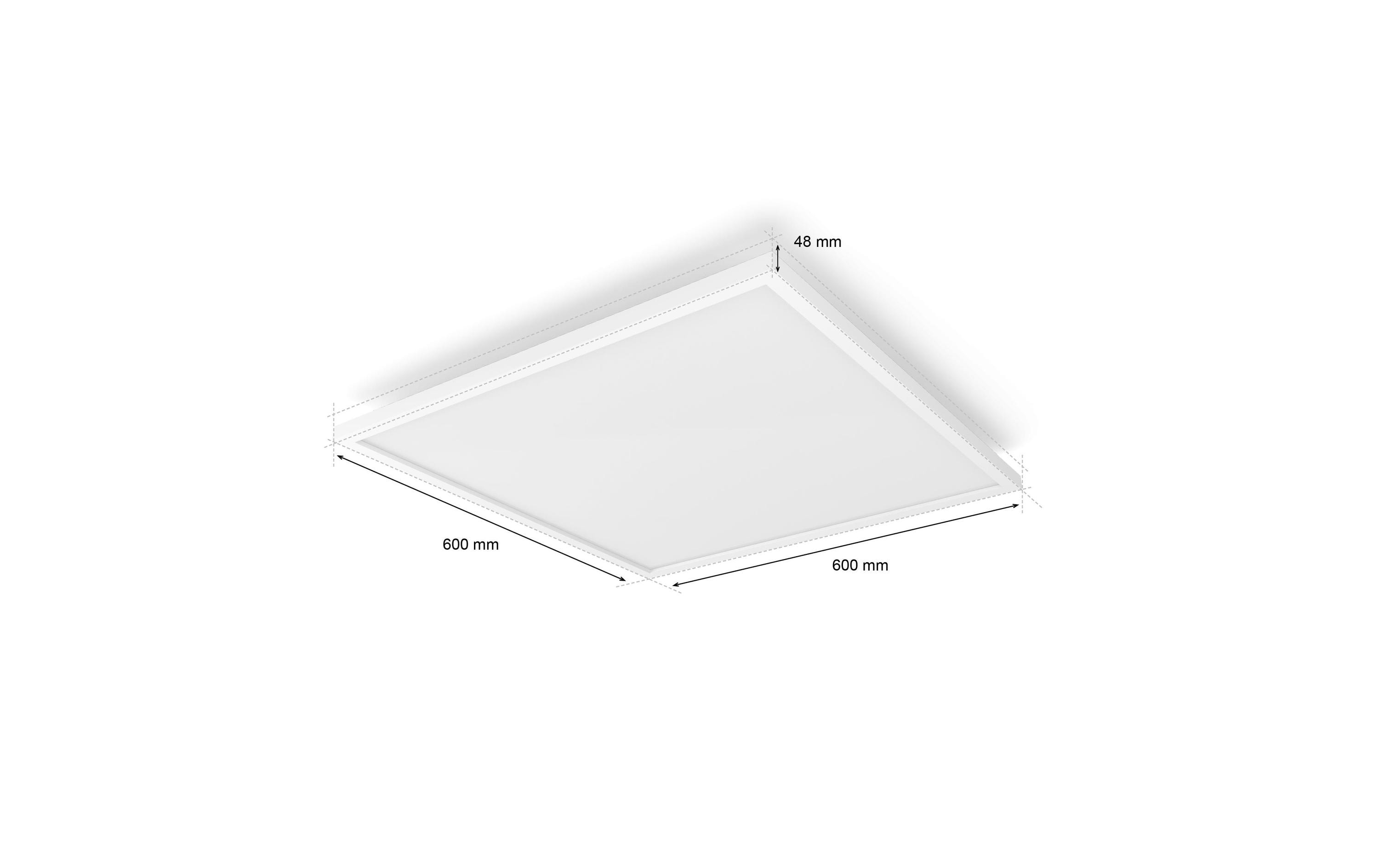 Panelleuchte White & Col. Amb. Surimu Panel 60 x 60 cm<br>Flaches Hue Panel