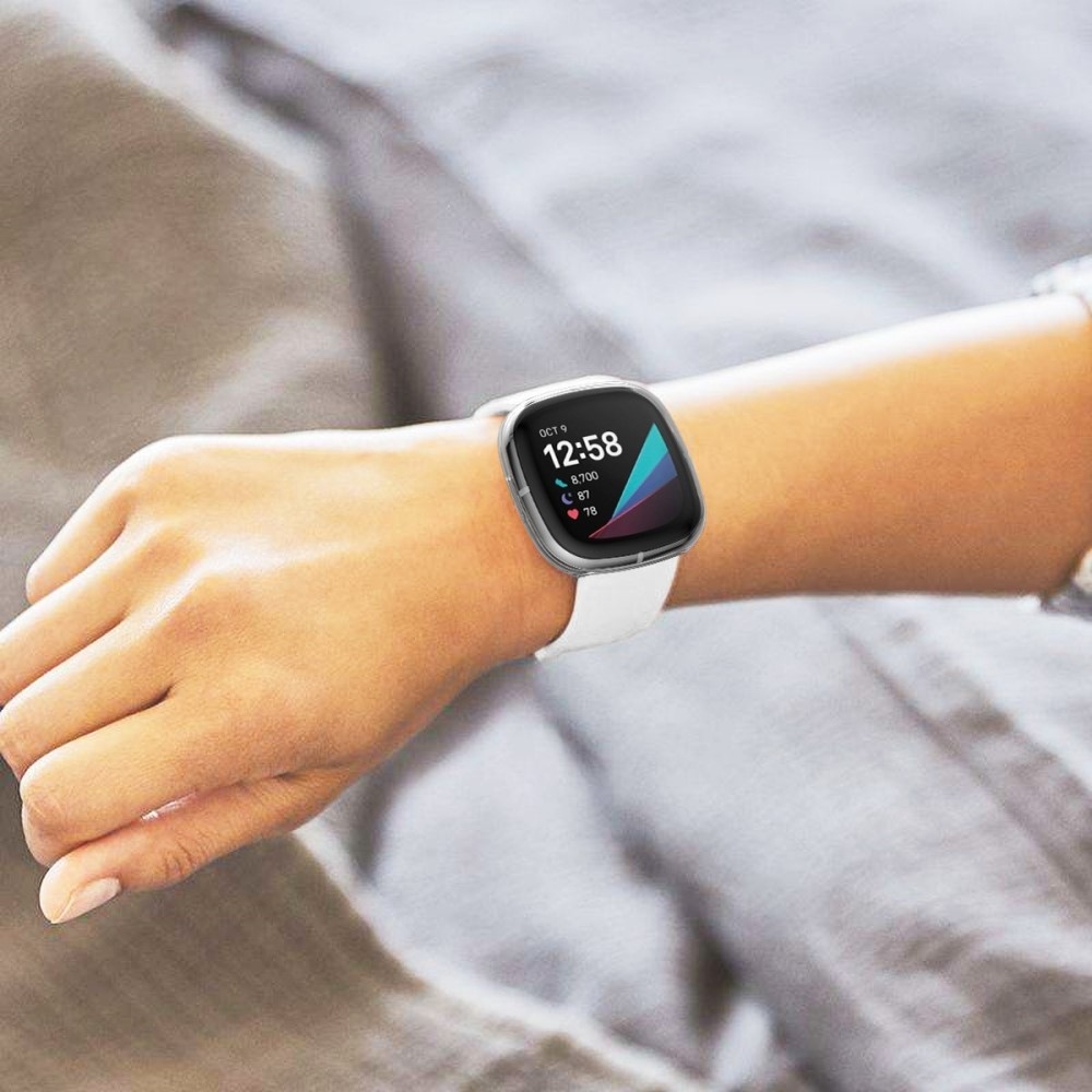 Fitbit Versa 3 / Fitbit Sense Gummi Bumper   Displayschutz - Transparent