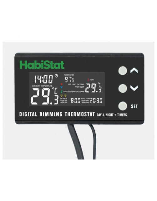 Habistat Digitale Dimmer Thermostaat - Terraium - 600 Watt Dag\/Nacht Timer