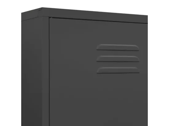 Garde-robe Anthracite 90x50x180 cm Acier