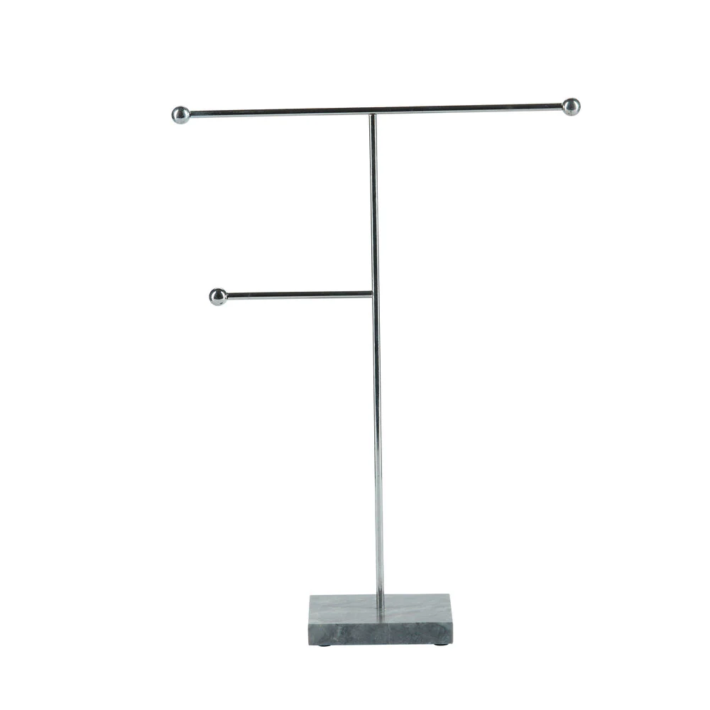 Bahne Interior  Smykkestativ på marmor fod, grå - H33.5 cm