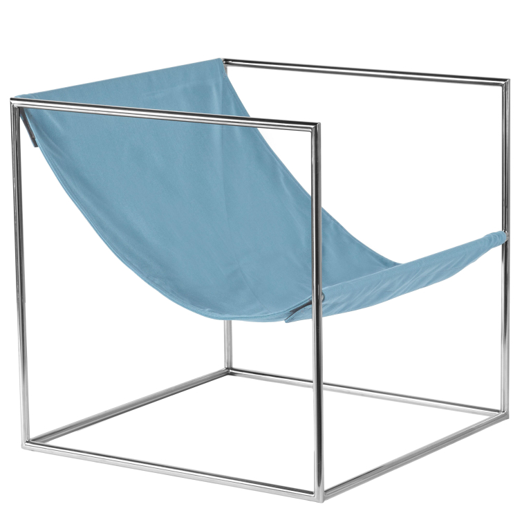 Valerie Objects Solo seat fauteuil chroom, Light Blue
