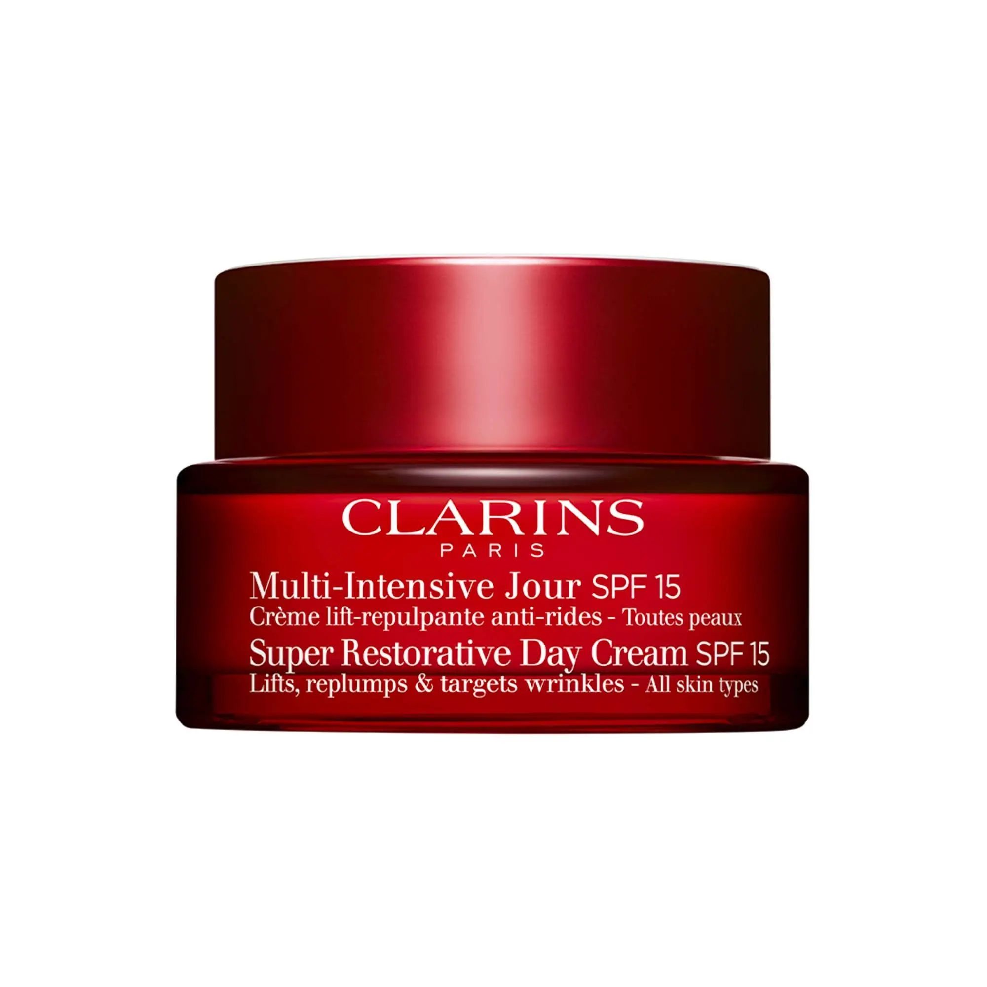 Clarins - Multi-Intensive Jour SPF15Crème lift-repulpante anti-rides - Toutes PeauxCrème visage Pot 50ml - Soin de jour