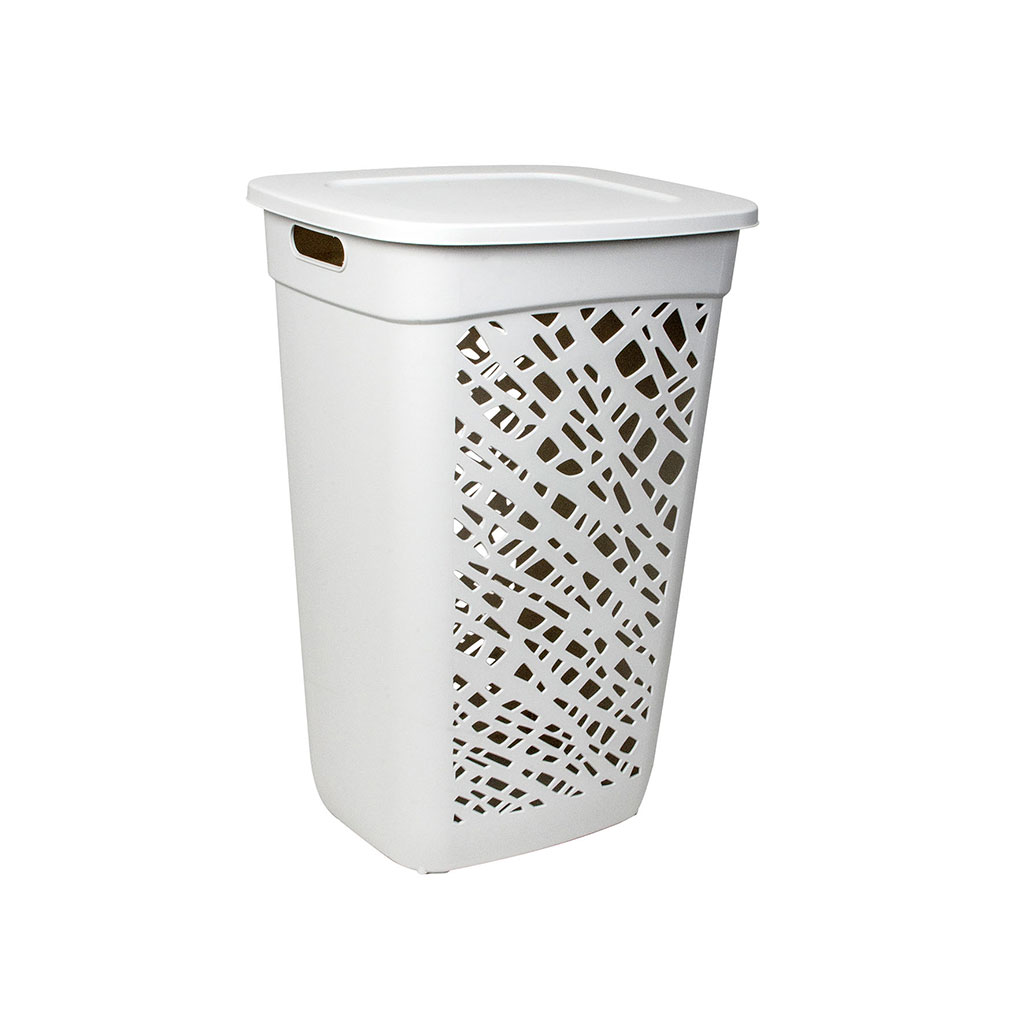 Coffre à linge ALMERIA blanc 60L