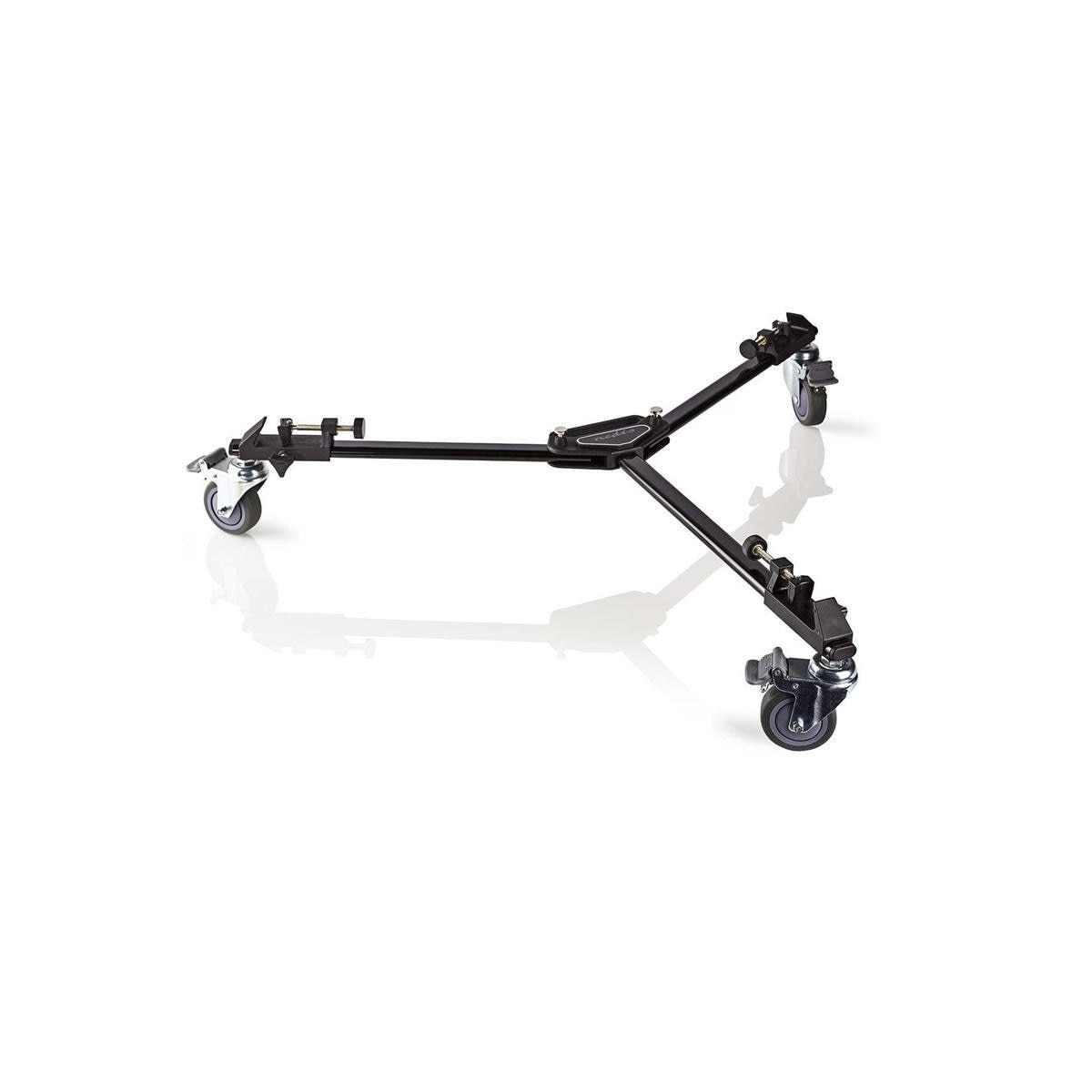 Nedis tripod Dolly | Maksimal lastekapasitet: 20.0 kg | Tripod diameter område: 29.0 mm | Reiseveske inkludert | Benlås | Aluminium | Sort