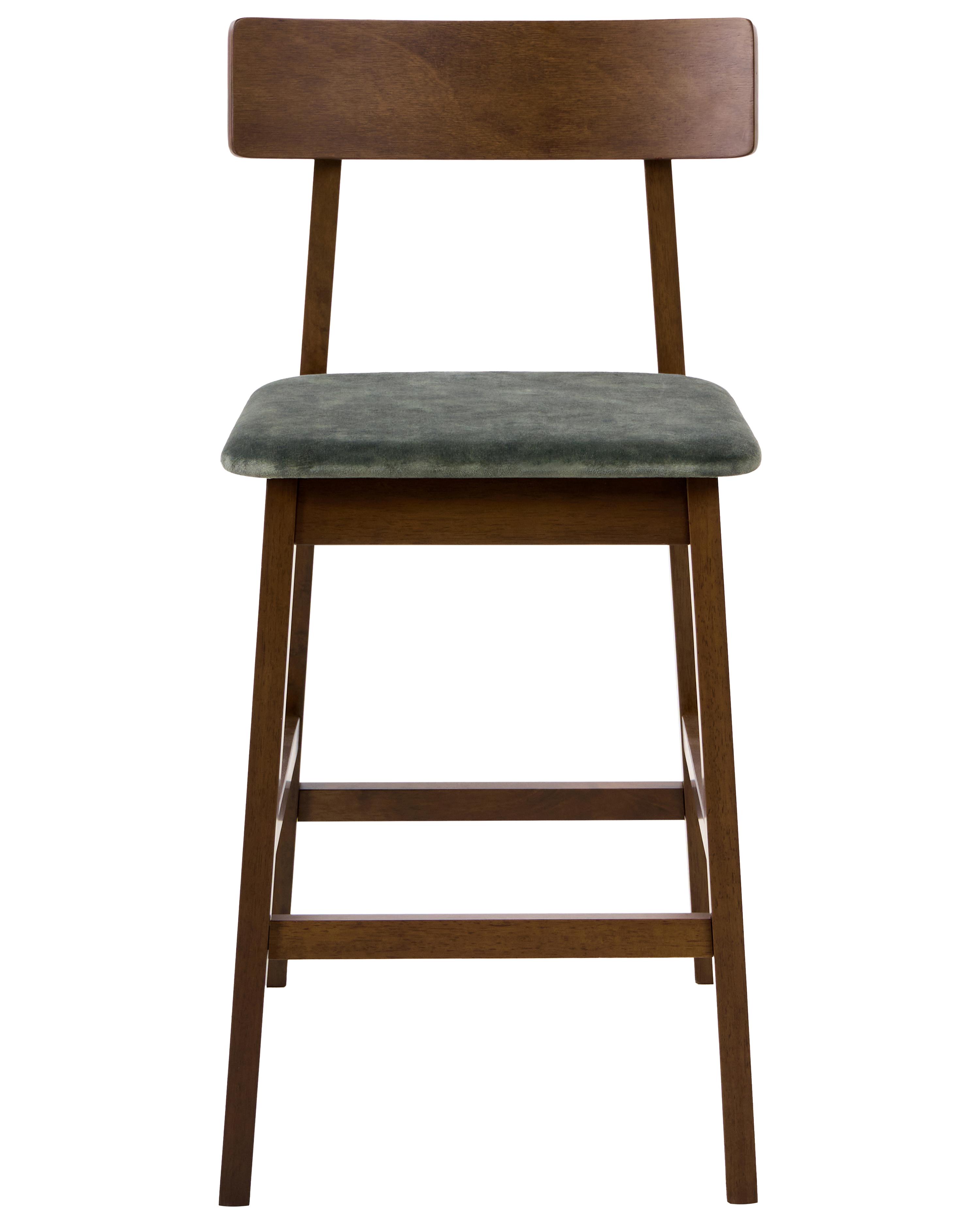 Set van 2 barstoelen ISANTI Hout Donkerbruin/groen