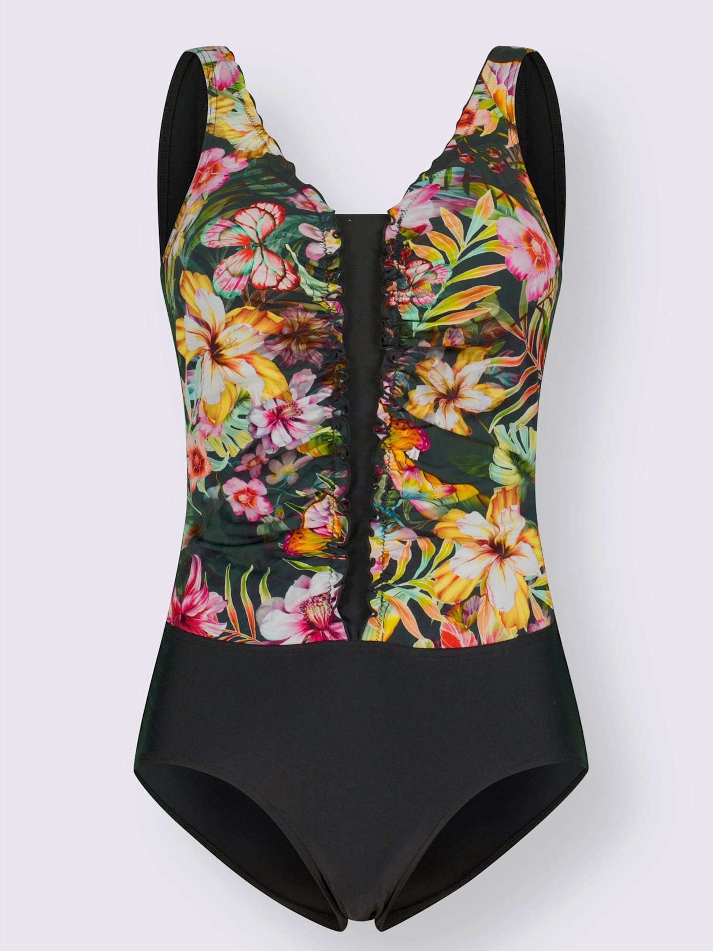 Maillot de bain femme fronce à l'encolure
