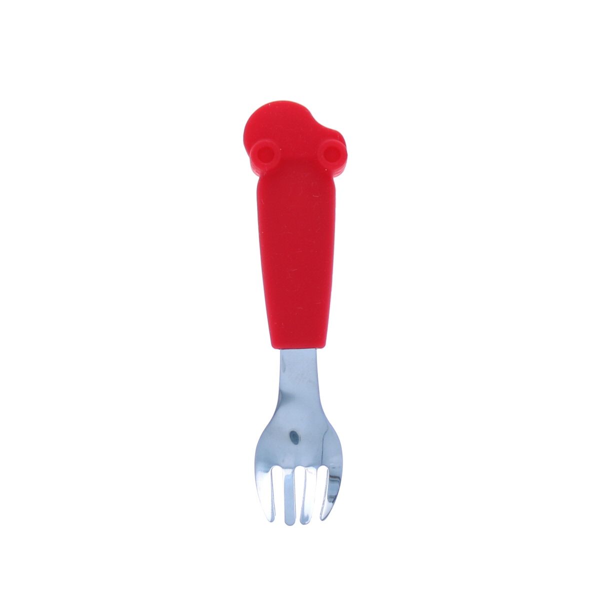 Fourchette avec manche voiture silicone rouge Pause goûter