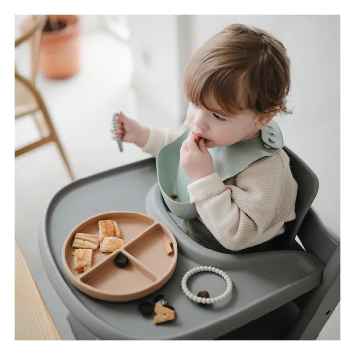 Mushie Assiette en silicone | Beige