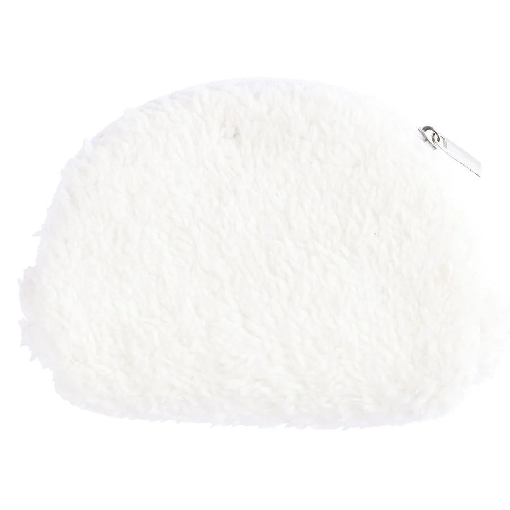 Pochette imitation laine uni blanc
