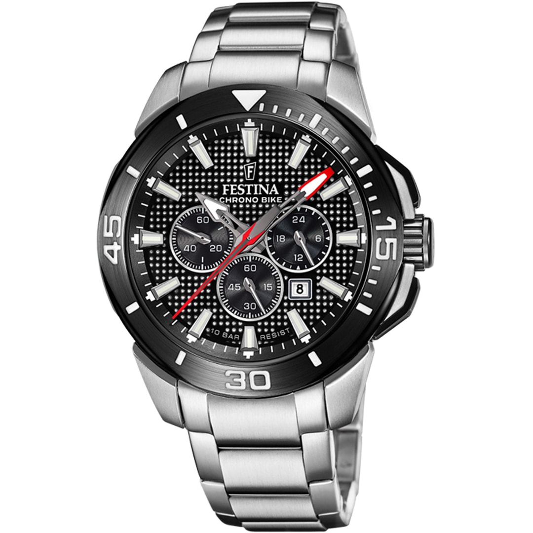 Festina Chrono Bike 2022 Edelstahl / Schwarz