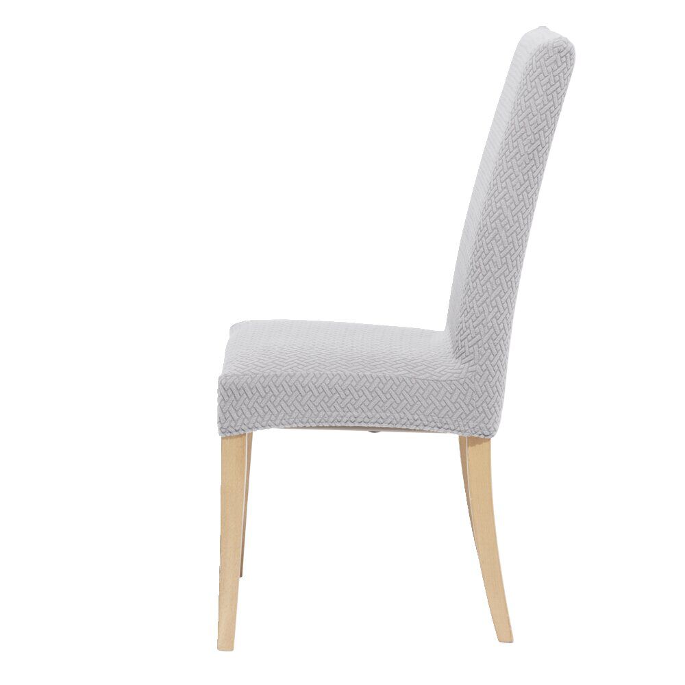 Lot de 2 housses de chaise polyester gris 45xH45x40cm