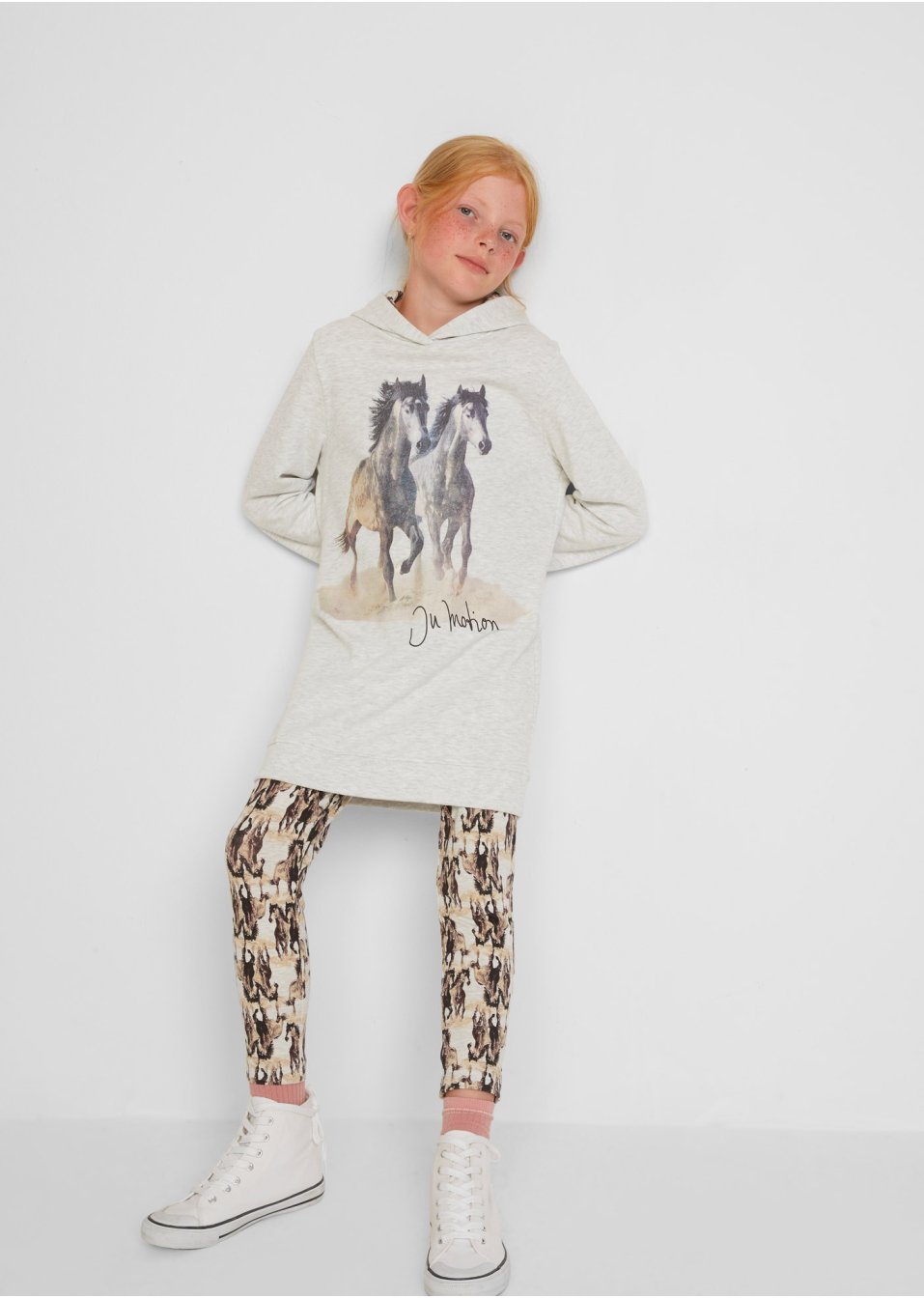 Sweat à capuche fille + legging (Ens. 2 pces.)