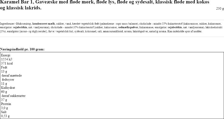 Karamel Kompagniet Karamel Bar i gaveæske UDGÅR Multi