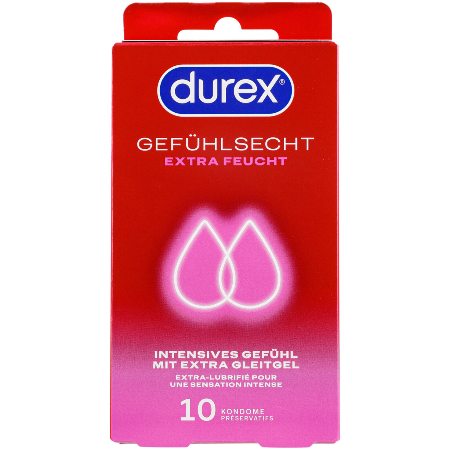 Durex Gefühlsecht Extra Feucht Kondome – 10 Stück
