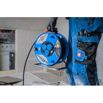 Brennenstuhl Garant kabelhaspel IP44 3-voudig, 40 Meter blauw