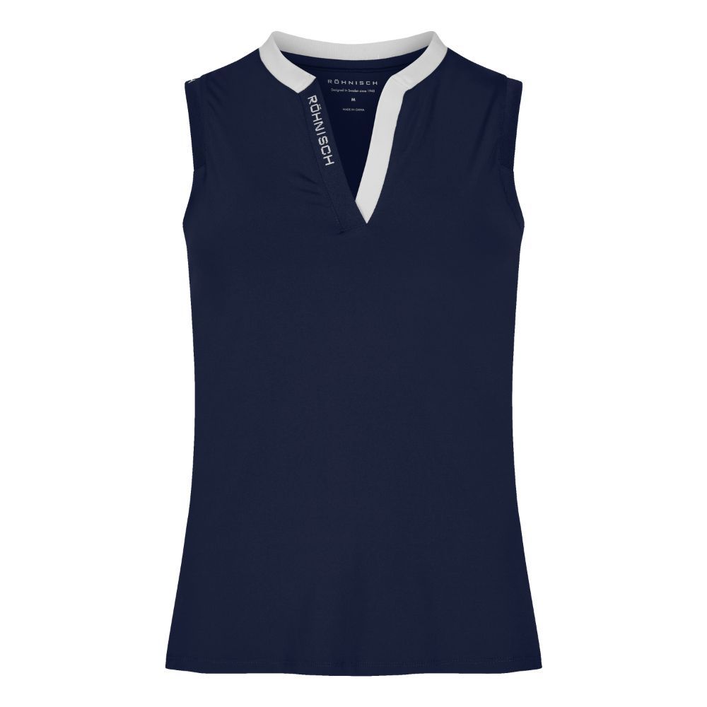 Abby Sleeveless Top Dame Navy/Hvit