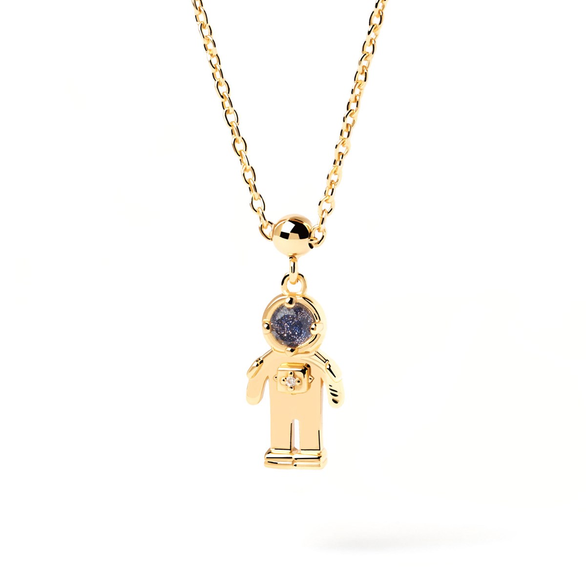 Charm PdPaola Astronaute doré et aventurine