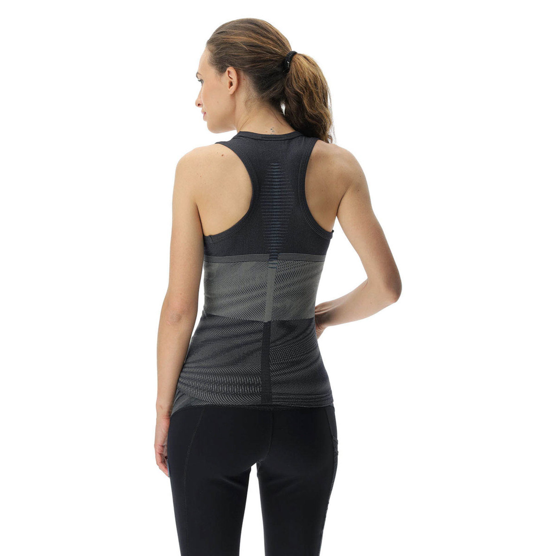 UYN Crossover OW Hardloopshirt Zonder Mouwen Grijs/Zwart Dames
