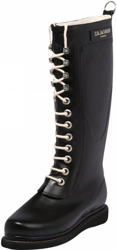 Ilse Jacobsen Long Rubberboot Regenlaars Dames Zwart