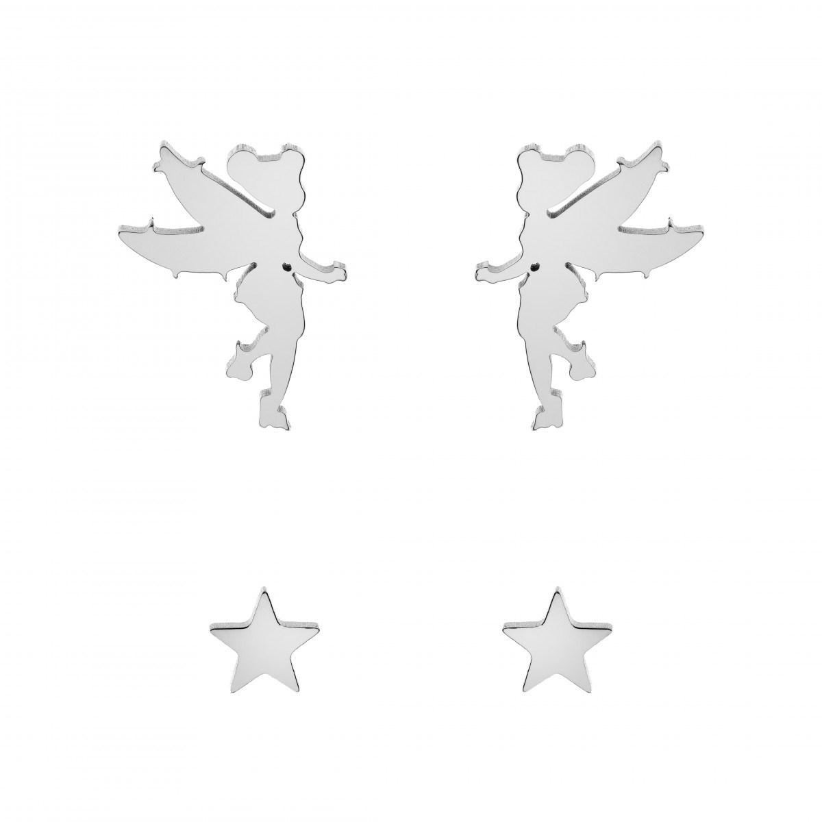 Lot de 2 paires de boucles d'oreilles Disney - Fée Clochette