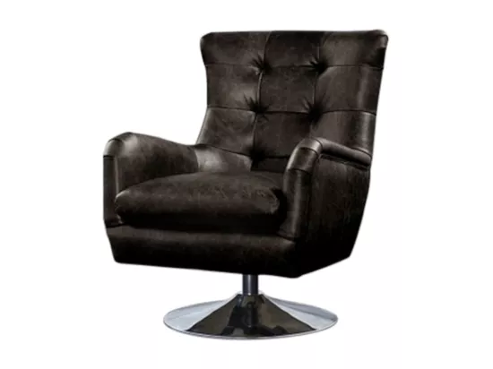Fauteuil - Noir cuir - RELEXA