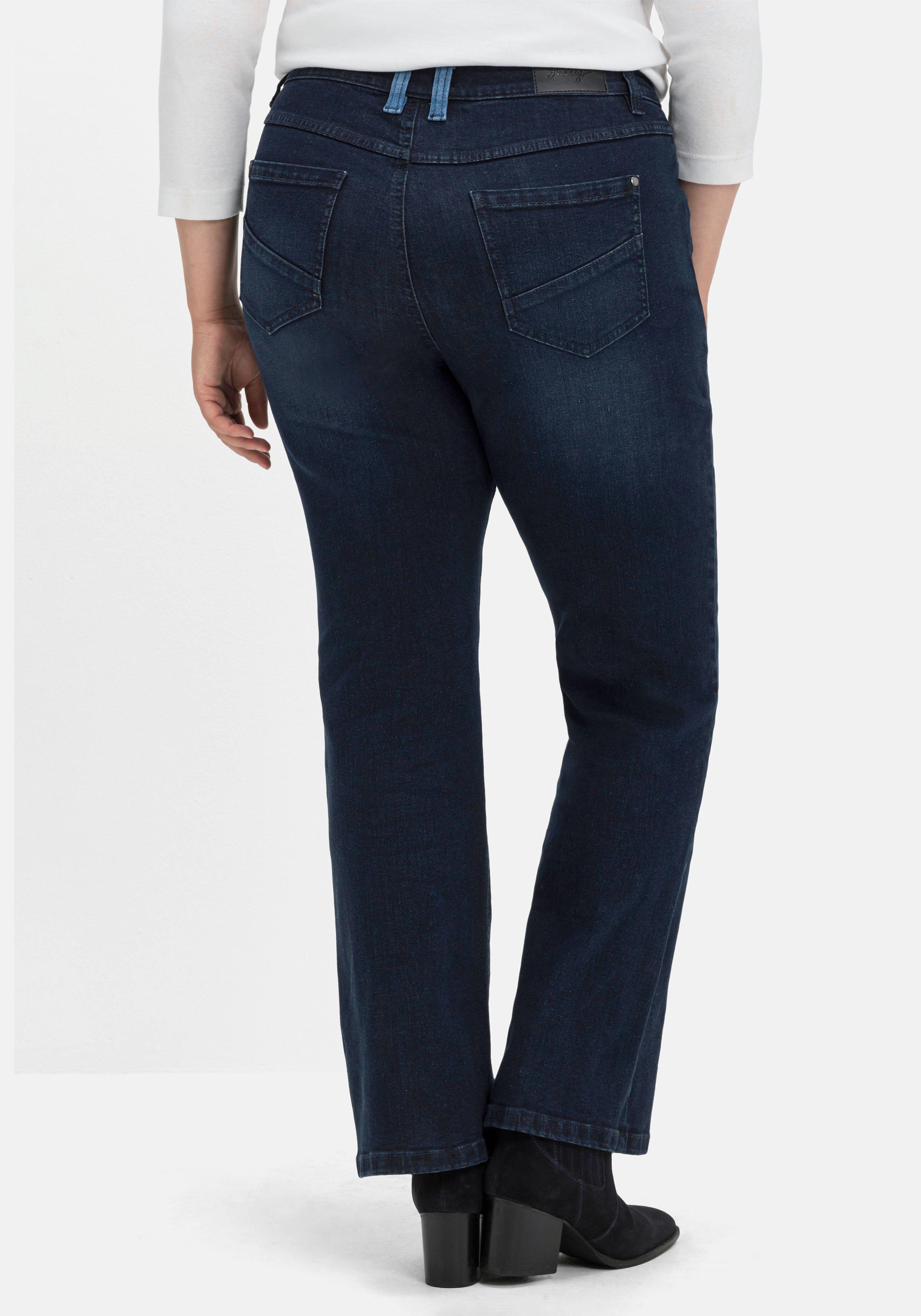 Bootcut-Jeans mit Kontrastdetails