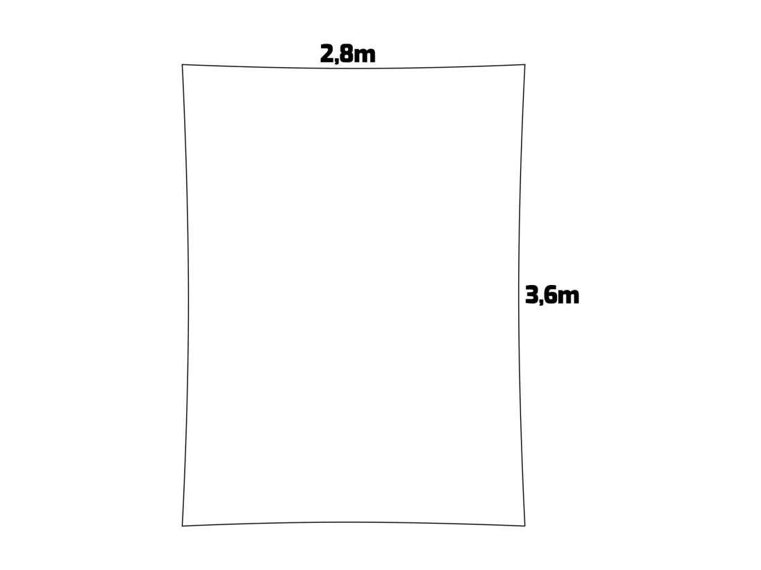 San Miguel - Voile d’ombrage rectangulaire 360x280 cm en PE 180g/m²