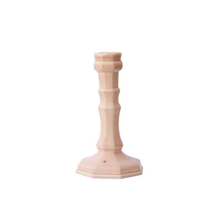 RG Candle Holder 10x18cm - Quartz Pink