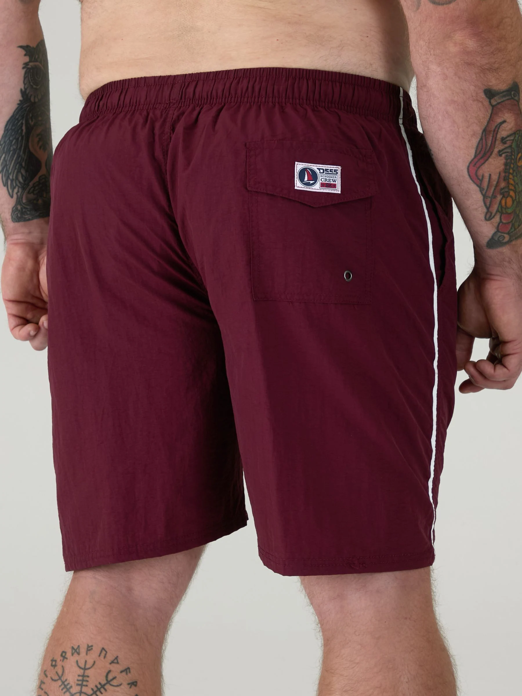 Rood - D555 YARROW Full Length Swim Shorts