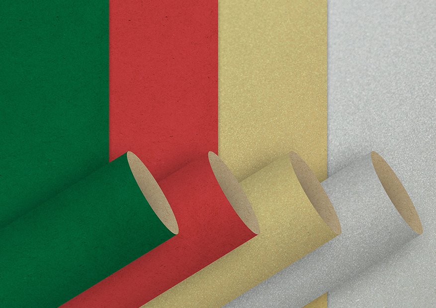 Kraftpapier Rolle unifarben