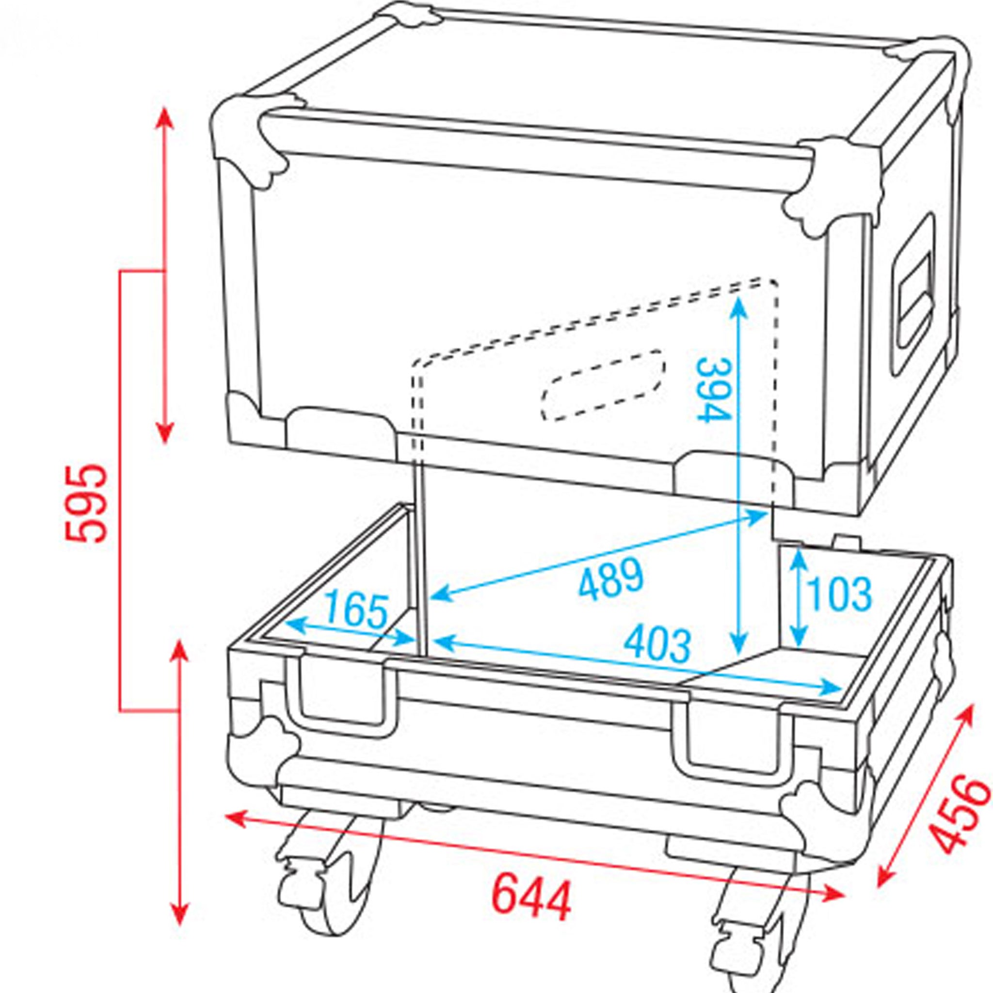 DAP flightcase voor 2x DAP M12 vloermonitoren