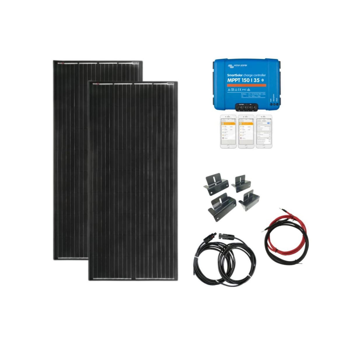 SKANBATT Solcellepakke HYTTE - Medium - 12V (eller 24V) - 400W