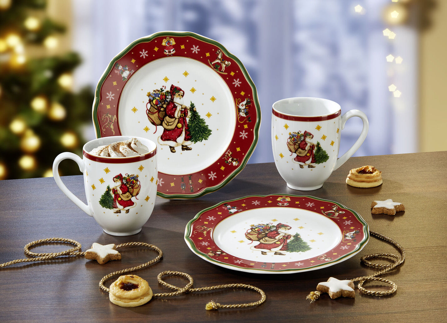 Gedeck-Set  4-teilig, aus dem Hause Hutschenreuther