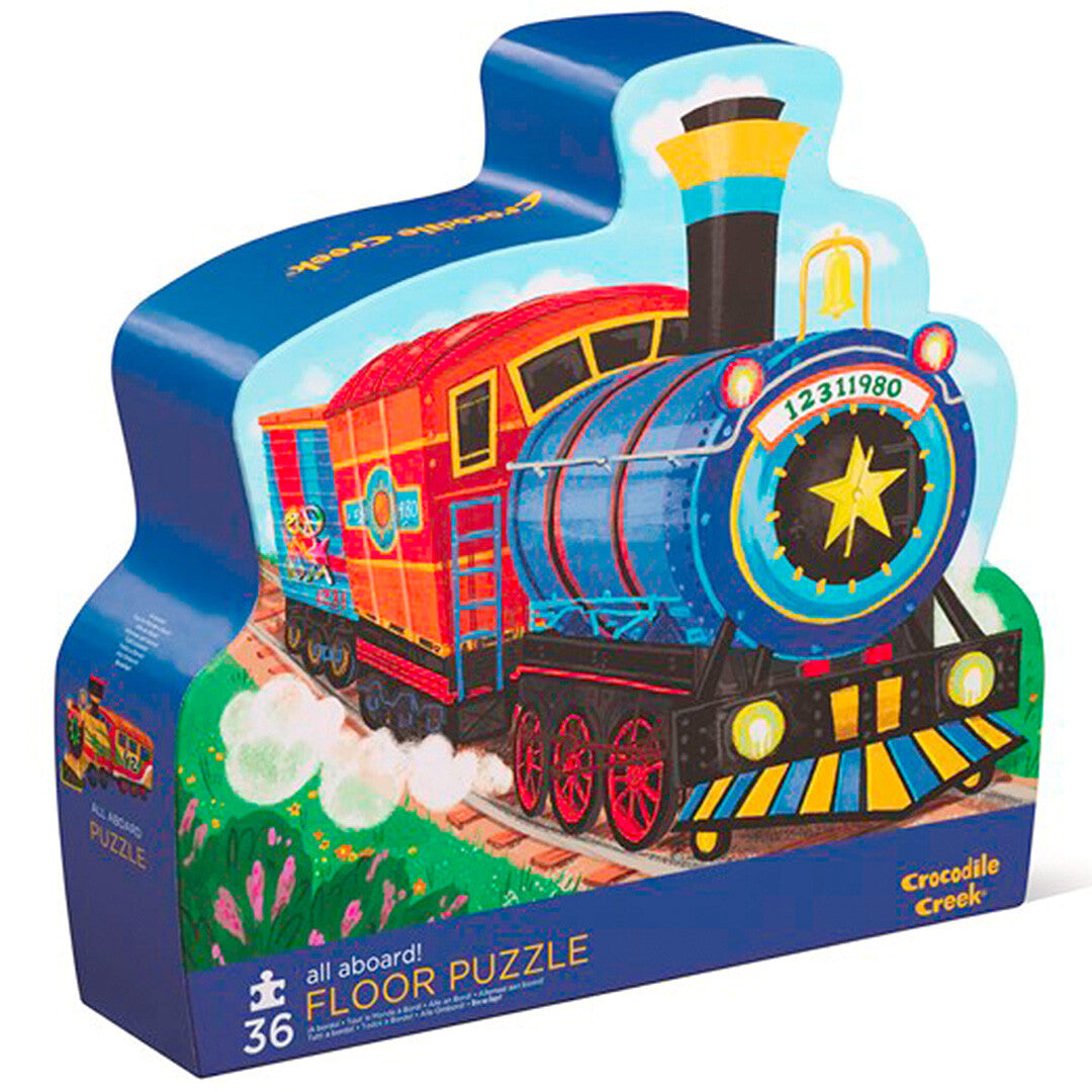 Crocodile creek vloerpuzzel treinen - 36st