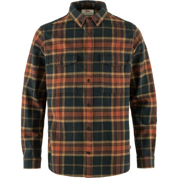 Chemise FJALLRAVEN FJÄLLRÄVEN ÖVIK TWILL SHIRT M AUTUMN LEAF - DARK NAVY