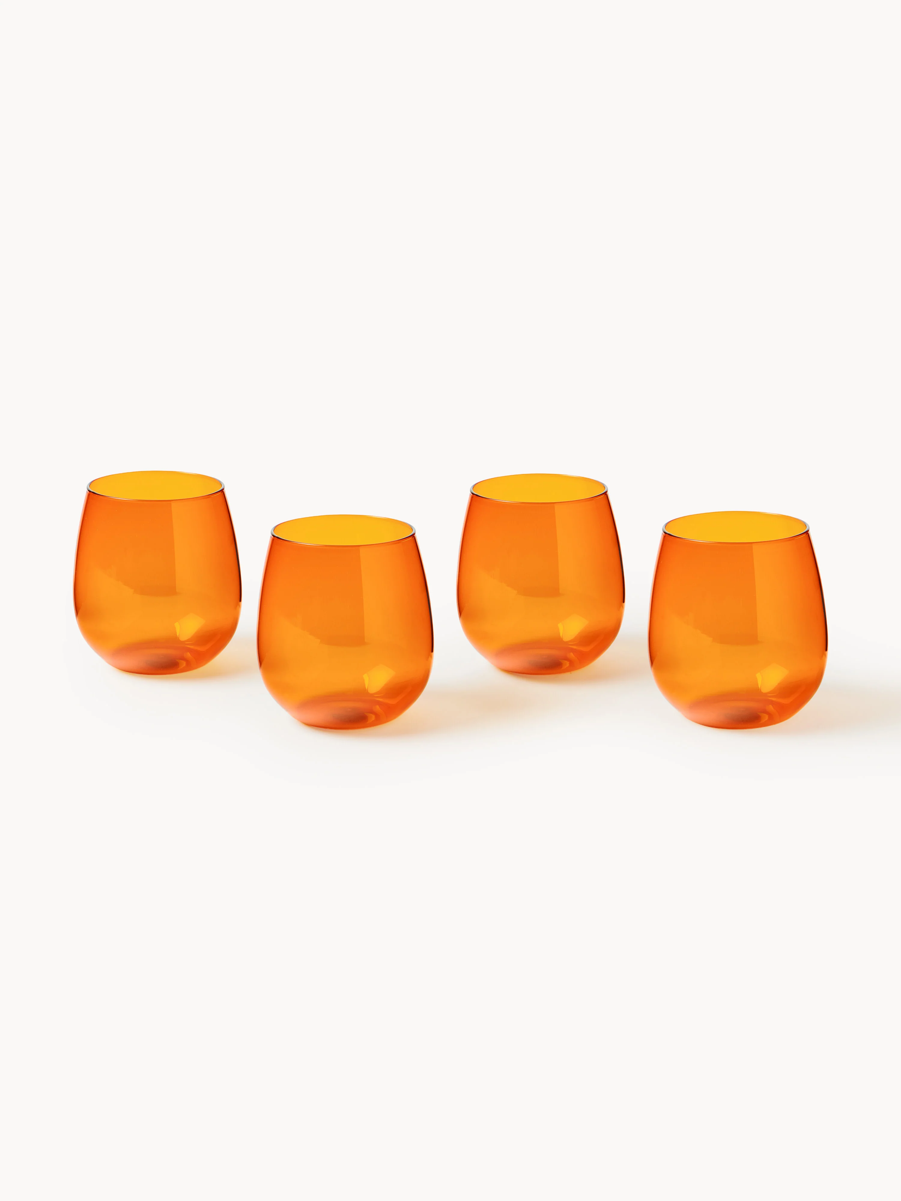 Mondgeblazen tumblers Karisa, 4-delig