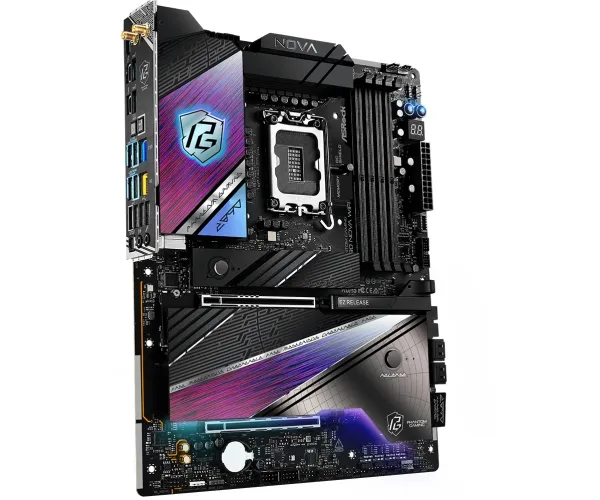 ASRock Phantom Gaming Z890 NOVA WIFI - Bundkort - ATX - LGA1851 sokkel - Z890 Chipset - USB4, USB-C 3.2 Gen 2x2, USB 3.2 Gen 2, USB 3.2 Gen 1 - 5 Gigabit Ethernet, Wi-Fi 7, Bluetooth - onboard grafik (CPU påkrævet) - HD Audio (8-kanaler)