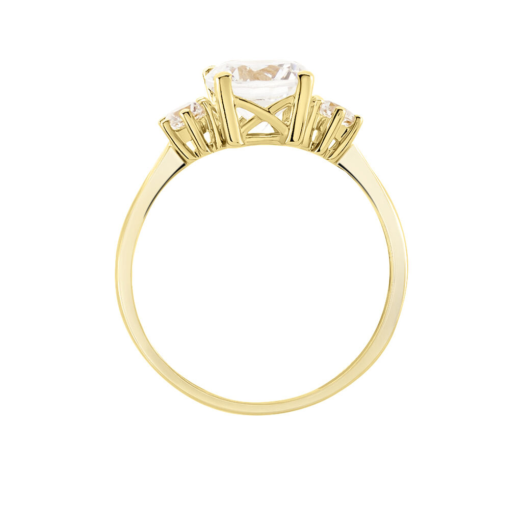 Bague Or Jaune Kesari Oxyde De Zirconium