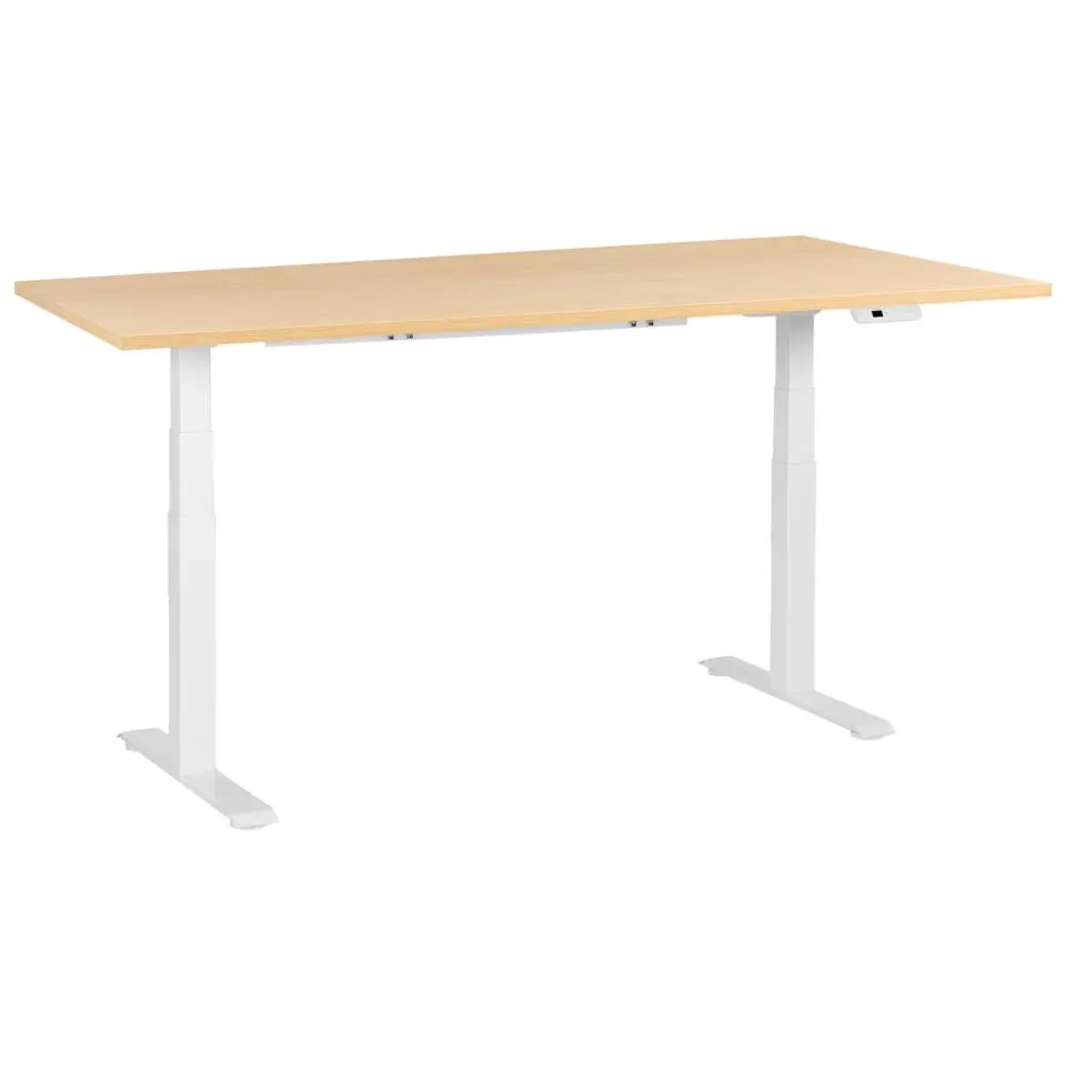 DESTINES - Elektr bureau - Wit/Lichtbruin - 180 x 72 cm - Vezelplaat