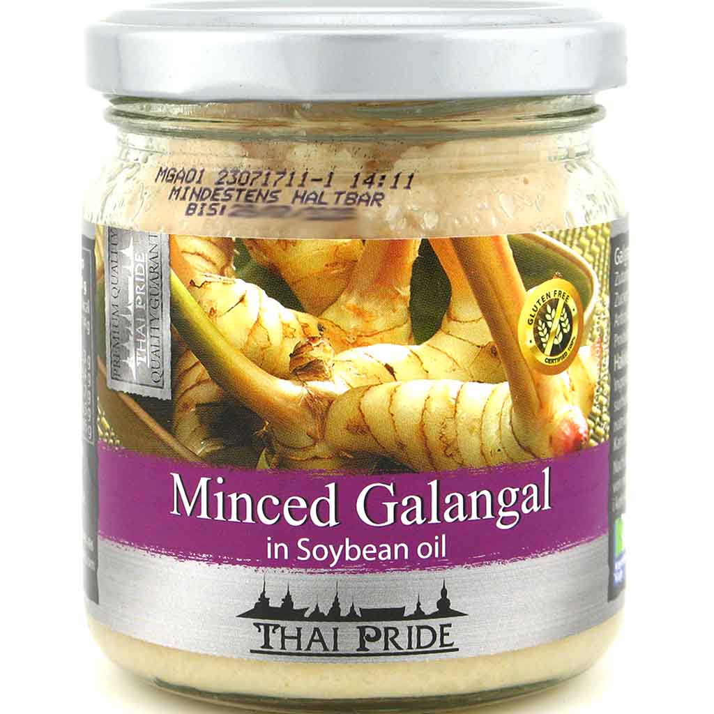 Thai Pride Galgant gehackt in Sojabohnenöl 175g MHD:26.7.25