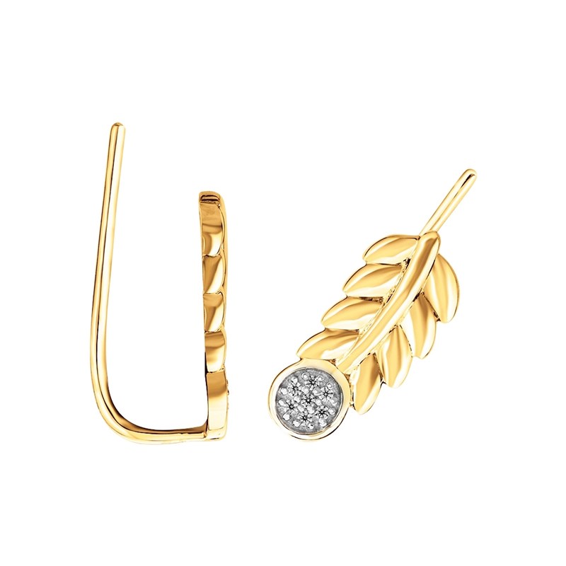 Boucles d'oreilles earcuff en Plaqué Or