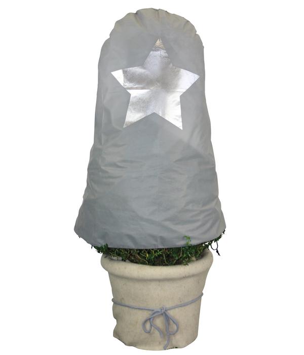 Videx Vlieshaube Stern, grau, ca. B110/H110 cm